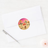 Sommerzeit Runder Aufkleber (Umschlag)