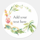 Sommerzeit Runder Aufkleber (Vorderseite)