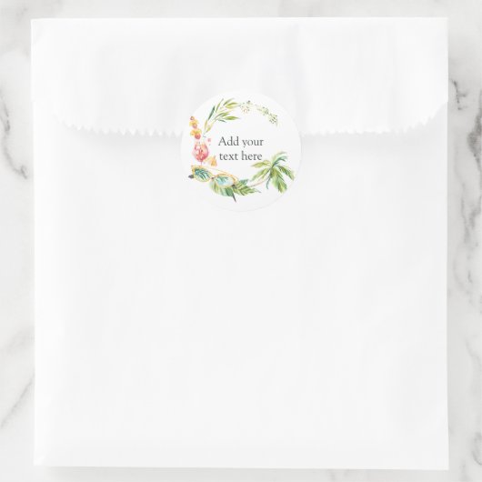 Sommerzeit Runder Aufkleber (Tasche)