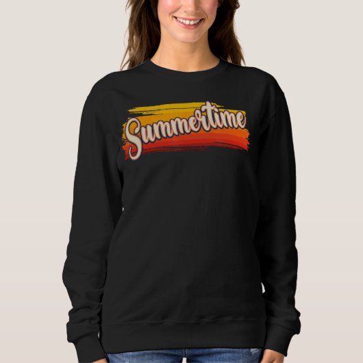 Sommerzeit Saisonale Grunge Retro Sweatshirt (Vorderseite)