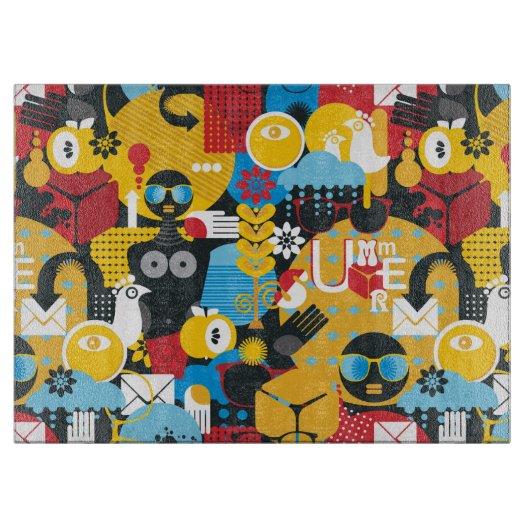 Sommerzeit Schneidebrett (Vorderseite)