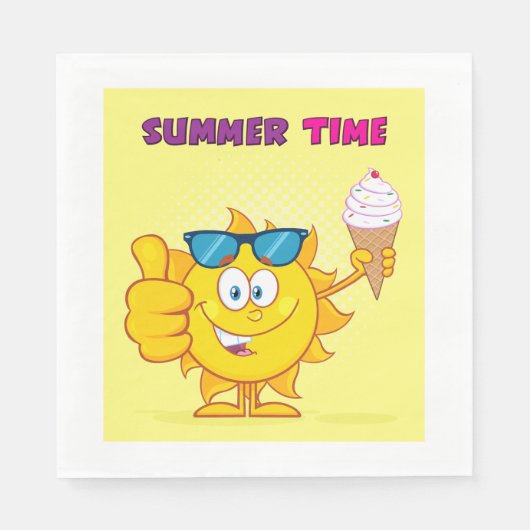 Sommerzeit Serviette (Vorderseite)