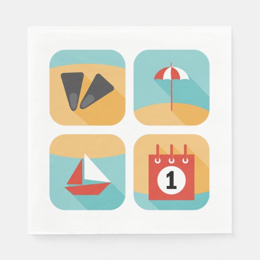Sommerzeit Serviette (Vorderseite)