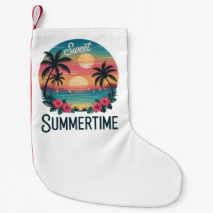 Sommerzeit Sommer Reise Strand Kleiner Weihnachtsstrumpf
