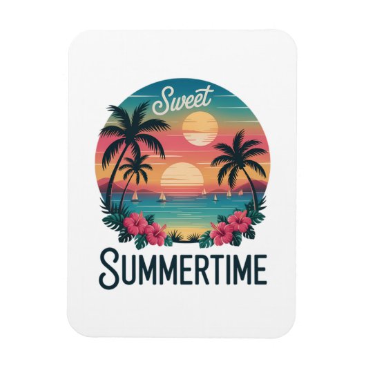 Sommerzeit Sommer Reise Strand Magnet (Vertikal)