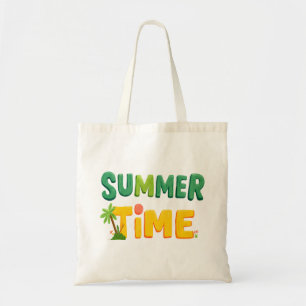 Sommerzeit - Sommerzeit mit Palmen und Sonne Tragetasche