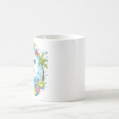 Sommerzeit - Sommerzeit Strand Illustration Kaffeetasse (Mittel)