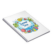 Sommerzeit - Sommerzeit Strand Illustration Notizblock (Rechte Seite)