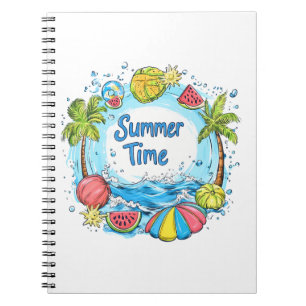 Sommerzeit - Sommerzeit Strand Illustration Notizblock