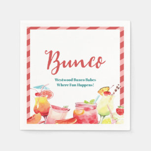 Sommerzeit Spaß Nachbarschaft Bunco Serviette