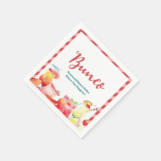 Sommerzeit Spaß Nachbarschaft Bunco Serviette (Ecke)