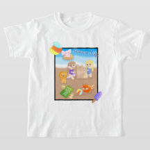 Sommerzeit-Spielzeuge-T-Shirt (Strand-Thema)