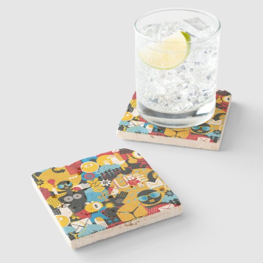 Sommerzeit Steinuntersetzer (Seitenansicht)