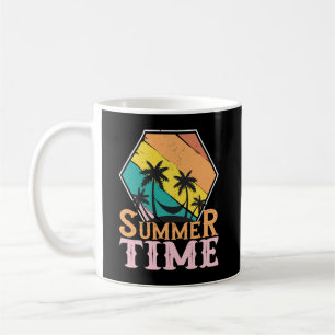 Sommerzeit, Strand, Hängematte und Palmen Kaffeetasse