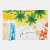 „Sommerzeit“-Stranddesign Geschirrtuch (Horizontal)