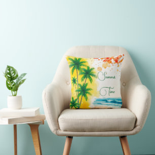 „Sommerzeit“-Stranddesign Kissen
