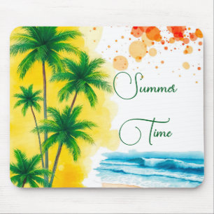 „Sommerzeit“-Stranddesign Mousepad