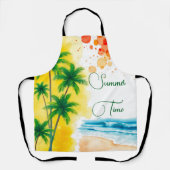 „Sommerzeit“-Stranddesign Schürze (Vorderseite)