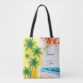 „Sommerzeit“-Stranddesign Tasche (Vorderseite)
