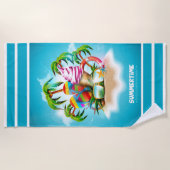 Sommerzeit Strandtuch (Vorderseite)