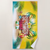 Sommerzeit Strandtuch (Vorderseite)