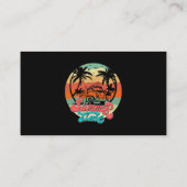 Sommerzeit Surf Funny Beach Familienurlaub Match Visitenkarte (Rückseite)