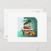 Sommerzeit Surfen! Postkarte (Vorne/Hinten)