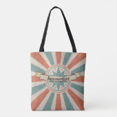 Sommerzeit Vintage Tasche (Text anpassbar) (Rückseite)