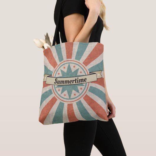 Sommerzeit Vintage Tasche (Text anpassbar) (Von Nahem)