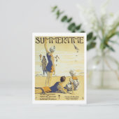 Sommerzeit Vintager Songbook Cover Postkarte (Stehend Vorderseite)