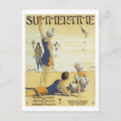 Sommerzeit Vintager Songbook Cover Postkarte (Vorderseite)