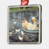 Sommerzeit (von Mary Cassatt) Keramik Ornament (Links)