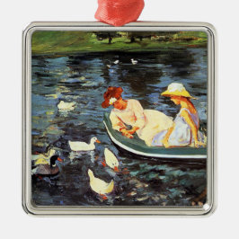 Sommerzeit (von Mary Cassatt) Keramik Ornament Aus Metall