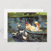 Sommerzeit (von Mary Cassatt) Postkarte (Vorne/Hinten)