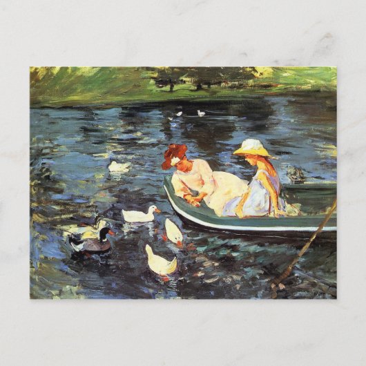 Sommerzeit (von Mary Cassatt) Postkarte (Vorderseite)