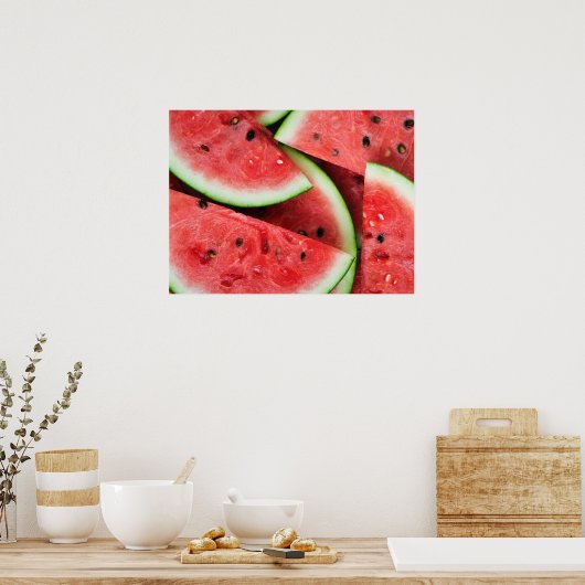 Sommerzeit Wassermelone Poster (Küche)