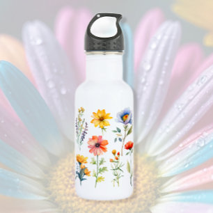 Sommerzeit-Wildblumen Edelstahlflasche