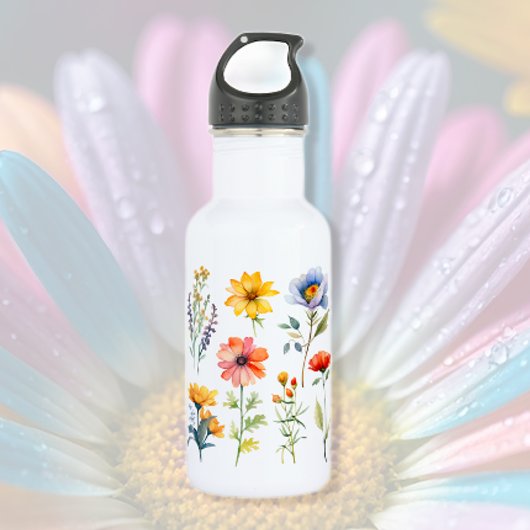 Sommerzeit-Wildblumen Edelstahlflasche