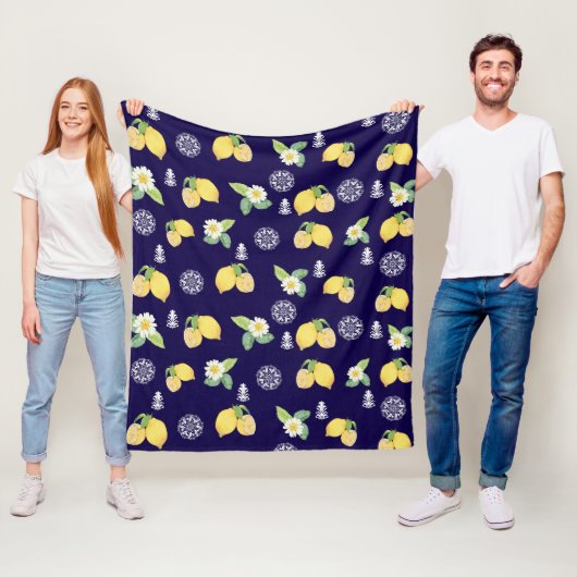 Sommerzeit Zitronen Fleecedecke (Beispiel)