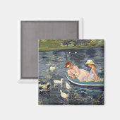 Sommerzeit zwei | Mary Cassatt Magnet (Vorderseite/Rückseite)