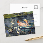 Sommerzeit zwei | Mary Cassatt Postkarte<br><div class="desc">Sommerzeit 2 (1894) von der amerikanischen Impressionistin Mary Cassatt. Die Originalkunst ist ein Ölgemälde auf der Leinwand,  das ein Portrait von zwei Frauen auf einem von Enten umgebenen Boot darstellt. Verwenden Sie die Entwurfstools,  um einen benutzerdefinierten Text hinzuzufügen oder das Bild zu personalisieren.</div>