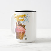 Sommerzeit Zweifarbige Tasse (Vorderseite Links)
