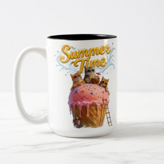 Sommerzeit Zweifarbige Tasse (Links)