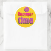 Sommerzeitaufkleber Runder Aufkleber (Tasche)