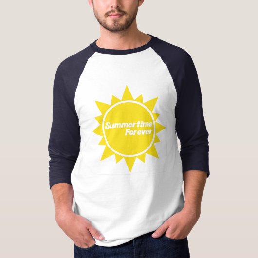 Sommerzeitfür immer Raglan T-Shirt (Vorderseite)