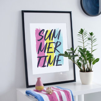 Sommerzeitgrafik. Poster