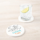 Sommerzeitvibes von Sonne & Urlaub, Skizze Kunst Getränkeuntersetzer (Seite)