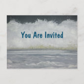 Sommerziel Einladung zum Familienurlaub Postkarte (Vorderseite)