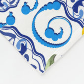 Sommerzitrus, boho, bohemiisch, floralmediterran fleecedecke (Ecke)