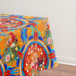 Sommerzitrus, boho, bohemiisch, floralmediterran tischdecke